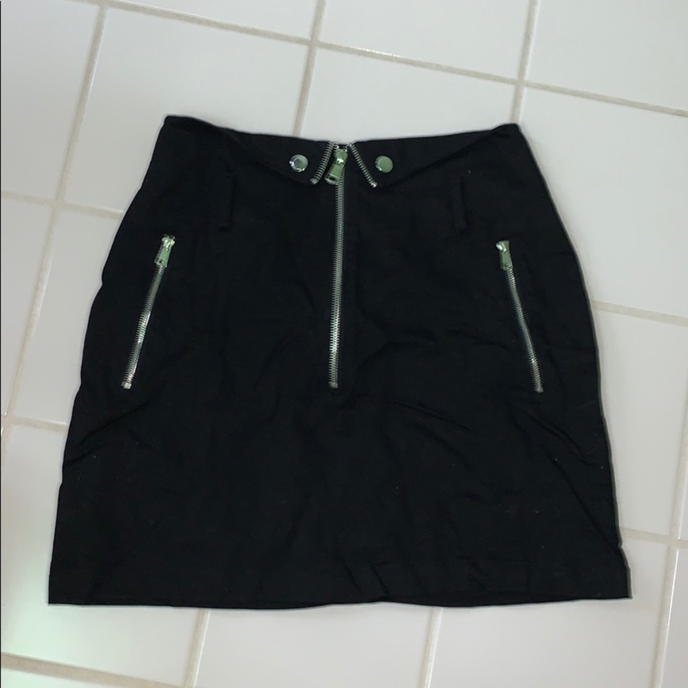 Black mini skirt